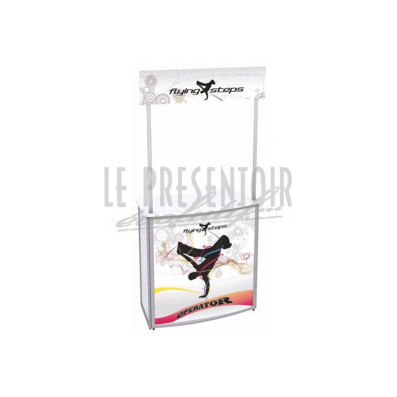 Le Présentoir Evolutif – Comptoir avec Fronton