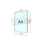 Porte Affiche Plexi 2 mm A4 Vertical