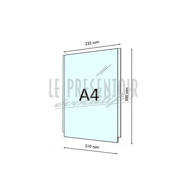 Porte Affiche Plexi 2 mm A4 Vertical