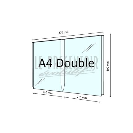 Porte Affiche Plexi 2 mm double A4 Vertical