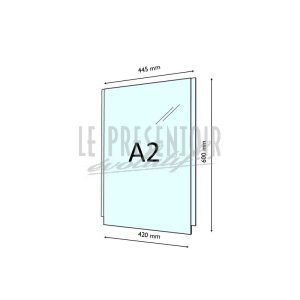 Porte Affiche Plexi 3 mm A2 Vertical