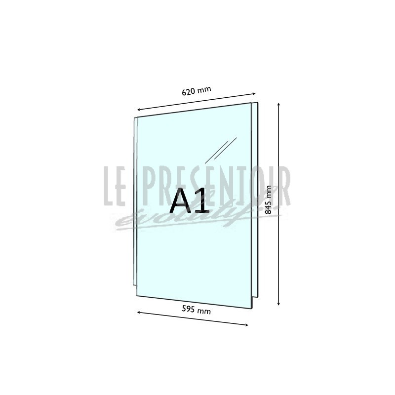 SUPPORT D'AFFICHAGE PLEXIGLAS SUR PIED FORMAT A3 - SUPPORT