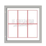 Vitrine Euro 52 Ht 750 x 750 mm 6 A4