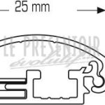 Vue de coupe du profil 25 mm